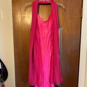 Beautiful pink silk evening gown